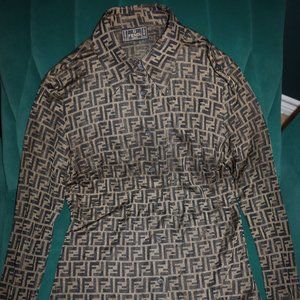 Fendi Zucca Button Down Shirt small